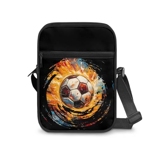 Small Messenger Bag Purse for Women Men Shoulder Handbag with Adjustable Straps & Zipper Closure Organizer