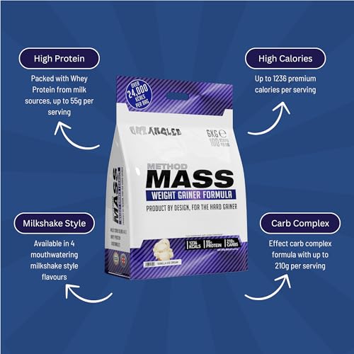 Out Angled Method Mass Gainer Powder, Vanilla Ice Cream, 6kg, 100 Scoops | High Calorie, Whey Protein Powder, Weight Gainer for Muscle Growth - Image 4