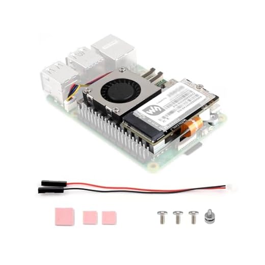 Waveshare PCIe to M.2 Adapter Board (E) For Raspberry Pi 5, With Cooling Fan, Compatible With 2242/2230 NVMe Protocol M.2 Solid State Drive, 8Gbps Data Rate, High-Speed Reading/Writing, Pi 5 NVMe