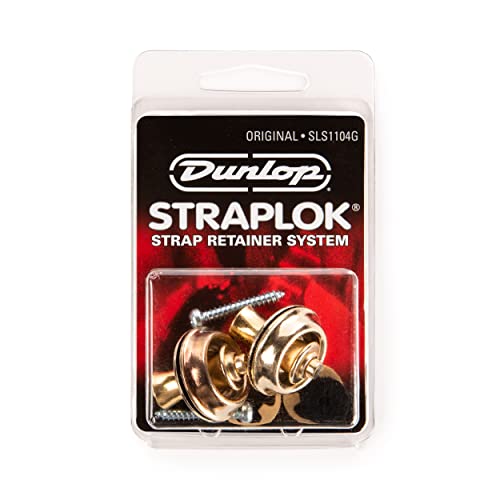 Dunlop SLS1104G Straplok® Sistema de retenção de correia original, dourado