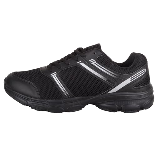 Baskets de sport légères homme coupe large running marche lacets