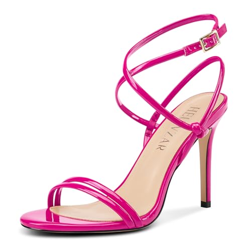 HEUIVZAR Donna A strappo Lacci Spillo Alto High Tacco Heel