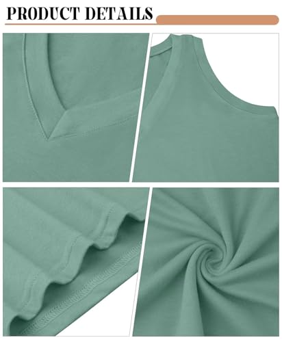 KKJ 3 Pack Womens Tank Tops Workout Summer Vacation Outfits V Neck Loose Sleeveless Blouse Casual Shirts Fall Fashion Clothes