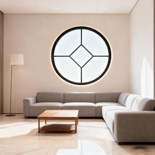 Fenêtre ronde aluminium pivot rotatif 360 pour abri