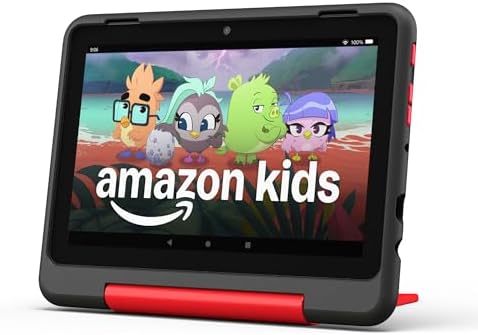 Amazon Fire HD 8 Kids Pro tablet (newest model), ages 6-12. Bright 8" HD screen, includes ad-free content, parental controls, 13-hr battery, slim case for older kids, 32GB, Marvel Avengers