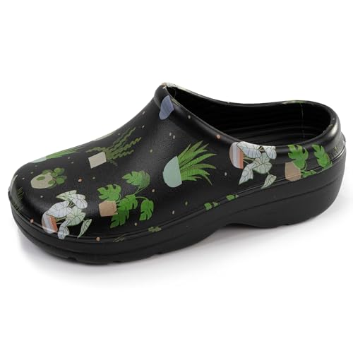 Isotoner Sabots Femme pour Le Jardinage, Confortables, résistants et légers, 39 EU, Noir Plante