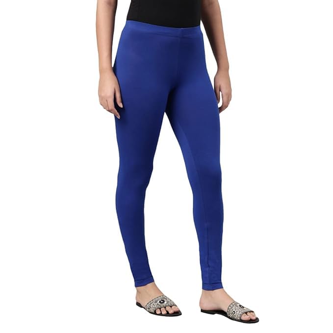 Image of Women Cotton Solid Belt Ankle Length Legging Four Way Lycra Leggings