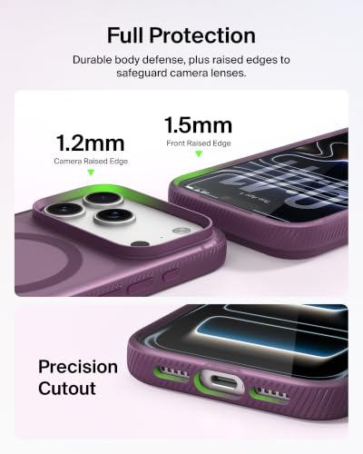 Image of Belkin Grip Case for iPhone 18 Pro / 17 Pro, MagSafe & Qi2 Compatible, Up to 2m Military-Standard Drop Protection, Anti-Slip Grip, Nano-Titan Technology, Camera Control, Burgundy