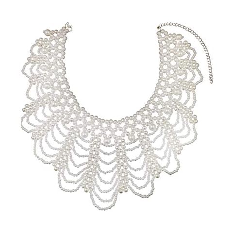RBG Dissent Collar Necklace with Pearl Beaded Blouse Cover