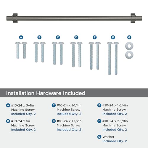 Image of Amerock Davenport 18 inch (457mm) Center-to-Center Gunmetal Appliance Pull, BP36699GM