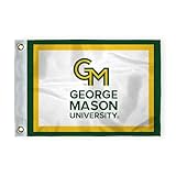 AGAS George Mason GMU University Patriots Golf flag Grommets 14x20 inches, Waterproof 200D Nylon, Mini Putting Green Flags for Backyard Practice, Golf Courses, Outdoor Banner