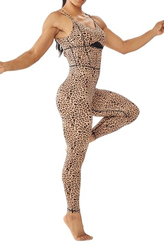 Image of LOVESOFT Workout Jumpsuits for Women Sleevesless Bodycon Backless Unitard
