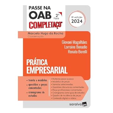 Capa do livro Passe na OAB 2ª fase Completaço®: Prática Empresarial - 8ª edição 2024