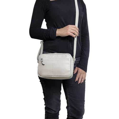 Bolsa Tiracolo FIDENZA em Couro (Bone)