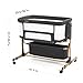 Baby Bassinet Bedside Sleeper,3-in-1 Rocking Bassinet for Baby with 6-Level Height Adjustable, 4 Wheels & Breathable Mesh Walls, Portable Bedside Crib with Mattress for Newborn