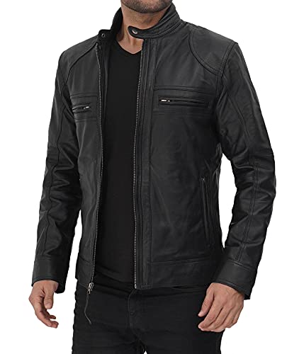 Image of Decrum Real Lambskin Mens Leather Jacket