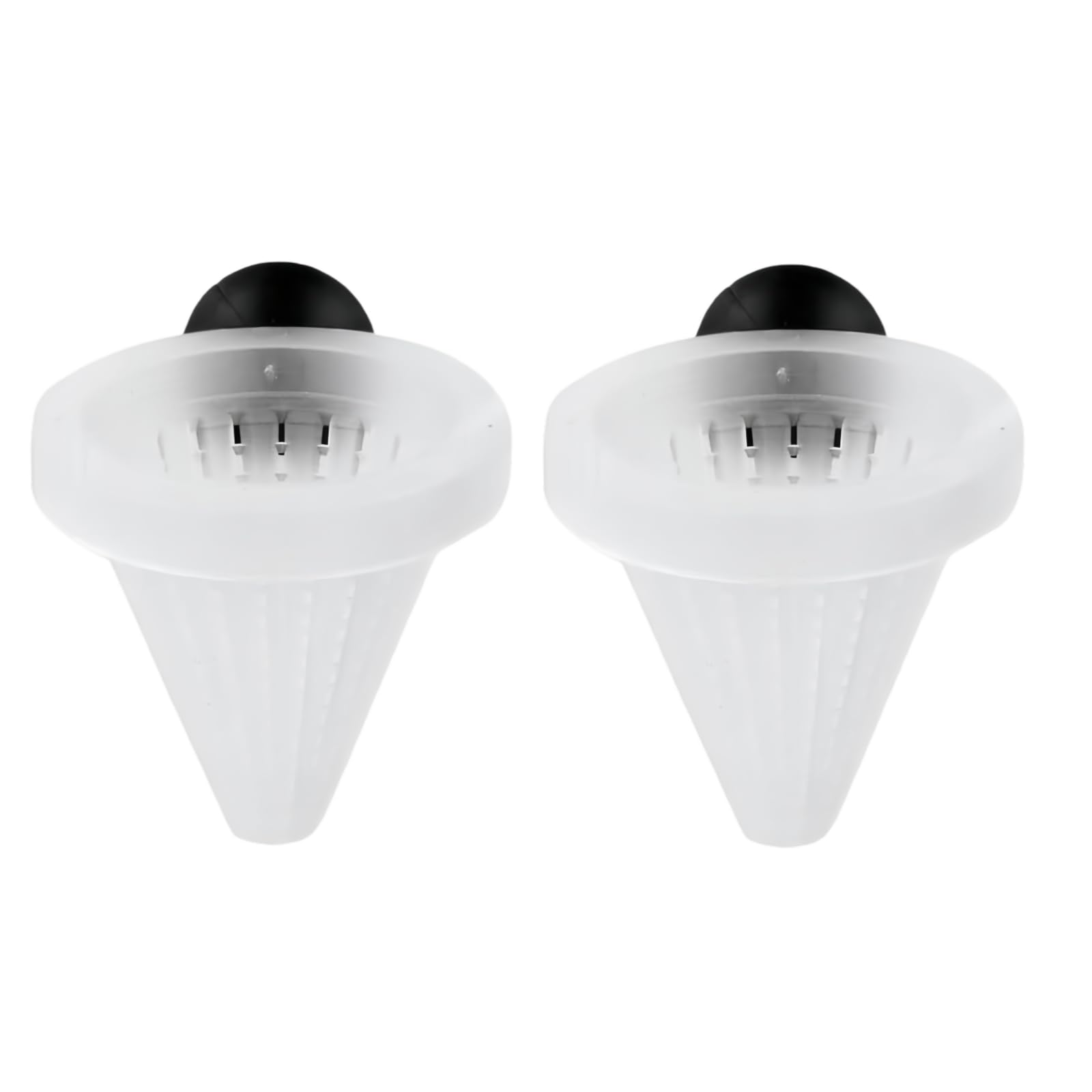 2Pcs White Cone Shape Aquarium Red Worm Fish Feeder with Suction 7cm Height Professional Automatic Feeders Fish and