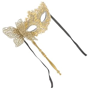 PRETYZOOM Masque Mascarade Rouge Salle De Bal Dames De Mascarade Parodie Mascarade Femmes Masqué Mascarade D'or Soins De La Peau Bal De Déguisement Pour Les Yeux Tenue Golden En Tissu