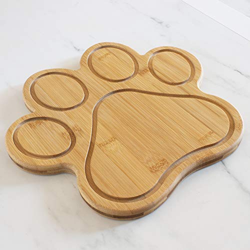 Tabla de cortar en forma de pata de perro y bambú miniatura 5