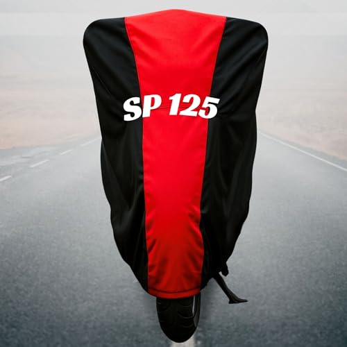 Image of Motorcycle Bike Body Cover for Outdoor Use - Heavy Fabric Water Resistant Two Wheeler Cover with UV, Dust & Rain Protection Compatible for SP 125