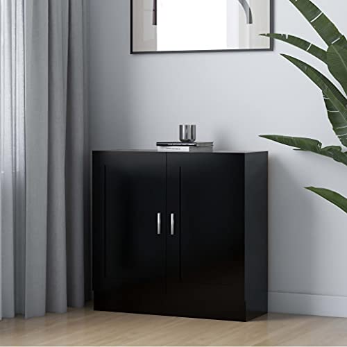 GCHDHAPB Estantería para el hogar, estanterías y estantes de pie, color negro, 82,5 x 30,5 x 80 cm, madera de ingeniería