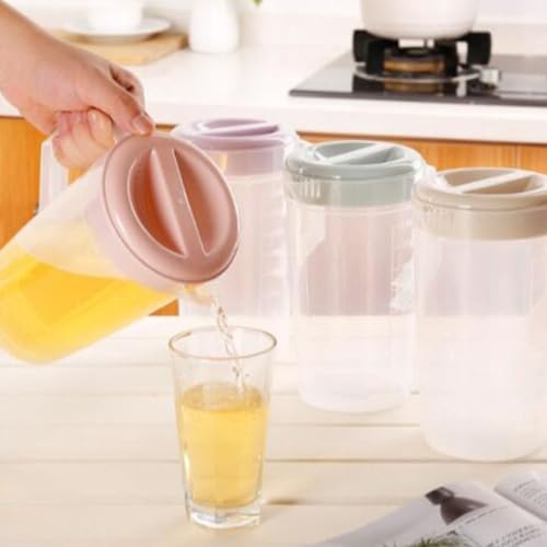 Jarra de agua con tapa resistente al calor de gran capacidad hecha de plástico reutilizable 3