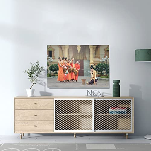 Tableau bouddhiste Laos impression grand format art mural 88cm - 3