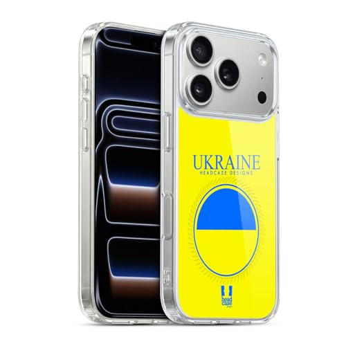 Head Case Designs Fahne Der Ukraine Flag Patches Set 2 Gel Case [Military Grade Protection] Compatible with Apple iPhone 17 Pro and Compatible with MagSafe