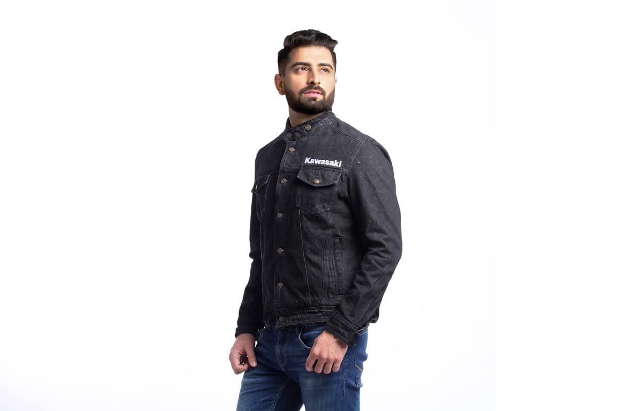 ジャケット・アウター digne summer jacket cream Kawasaki Denim Jacket BLACK-M : Amazon.in: Clothing