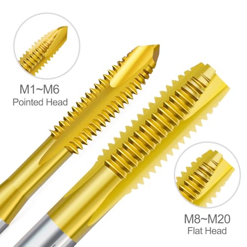 Miniatura 4 de Balugaea Macho De Roscar, 2 Unidades, M2 X 0,4, Machos De Rosca Para Máquina, Hss, Titanio, Métrico, Roscado Derecho, Machos De Roscar Para Máquinas, También Se Puede Utilizar Como Machos De Rosca