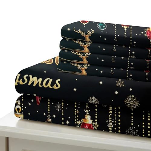 Housse de couette vache de Noël en microfibre 3D effet haut de gamme