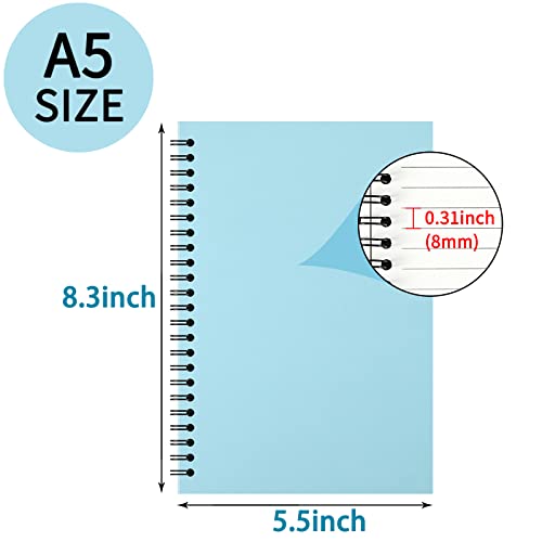 Cowdate 24 Pack A5 Spiral Notebooks Journal With Kraft Cover, 5X8 Inches, Ruled Lined Paper, For Work, Sketches, Study, Notes Taking, Gifts -6 Colors, 4 Of Each Color #TOP1