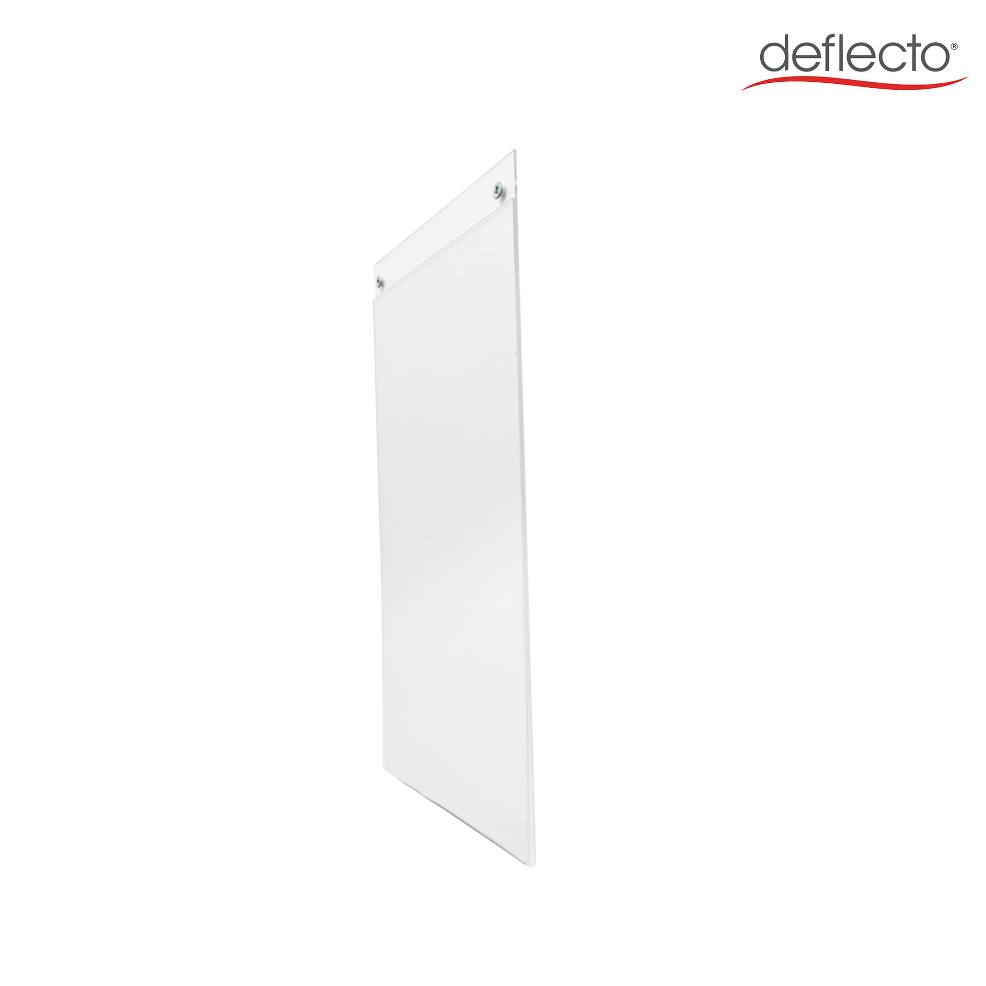 Deflecto Lot de 12 Supports Muraux pour Panneaux A4 Portrait - Cadre d'Affichage Transparent - Porte-Panneau Mural pour Signalétique, Menus