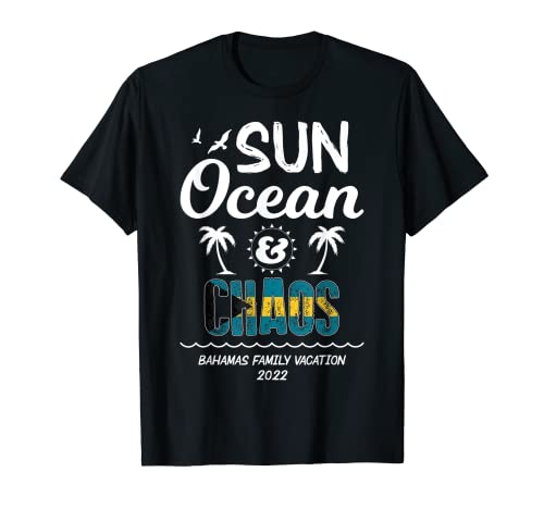 Vacaciones familiares Sun Ocean Chaos Bahamas 2022 Camiseta