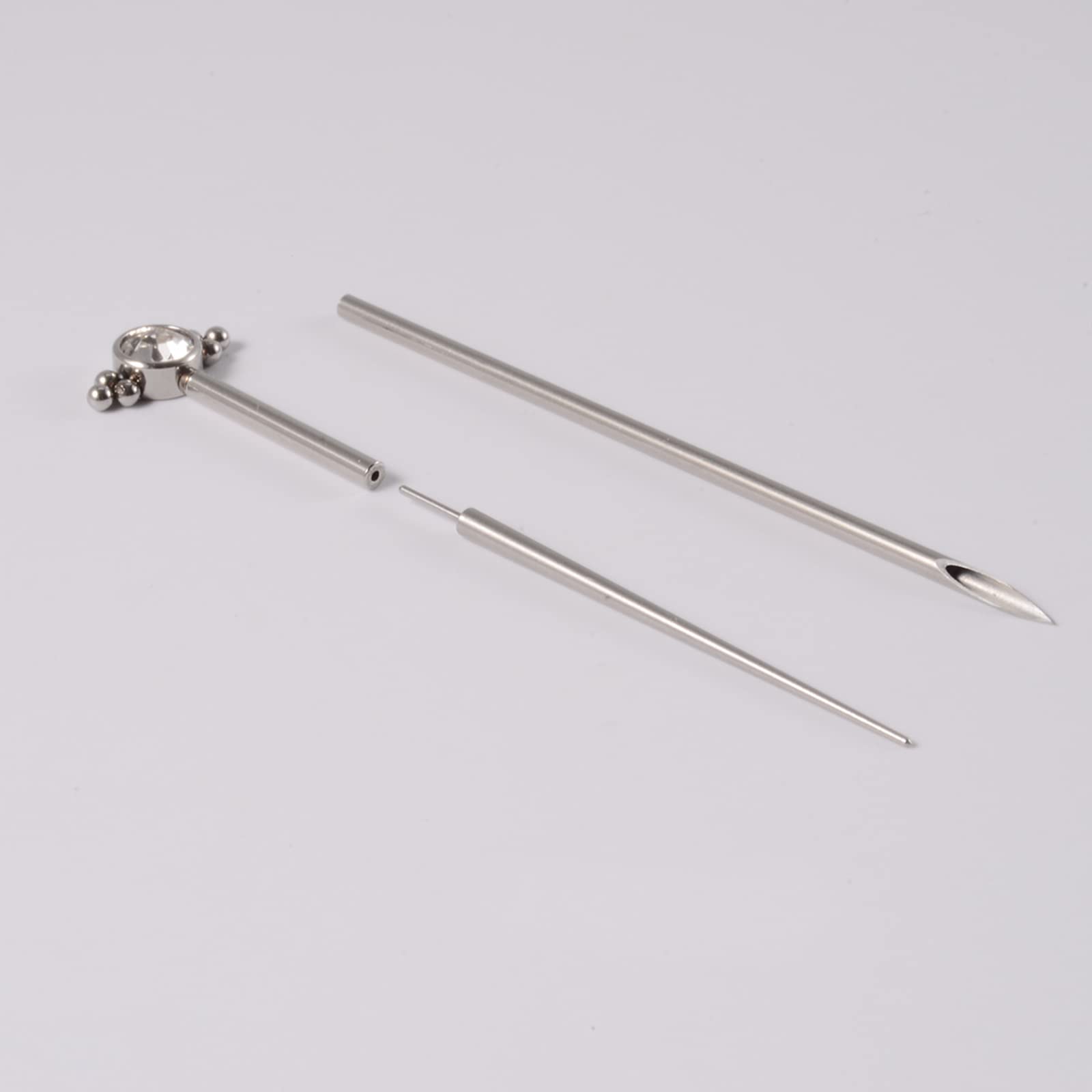 Ankexin 3 Pieces Steel Taper Insertion Pins 14G/16G/18G Piercing Taper Insertion Pin for Nose Ear Navel Lip Eyebrow Piercing