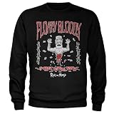 Rick and Morty Licenciado Oficialmente Floaty Bloody Man Sudaderas (Negro), Medium
