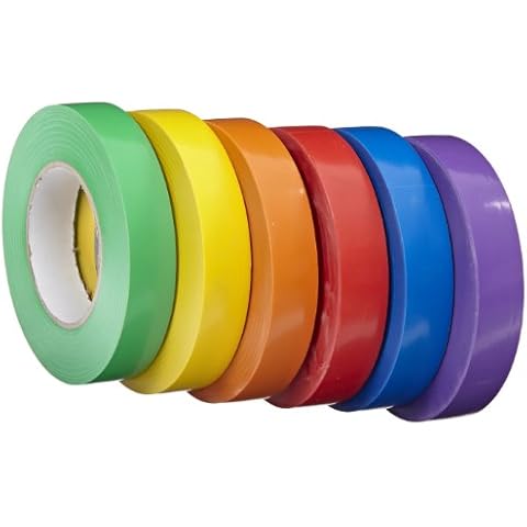 School Specialty Vinyl Gym Tape School Pack - 1 inch x 60 yards - Set of 6 - Assorted Colors Cover