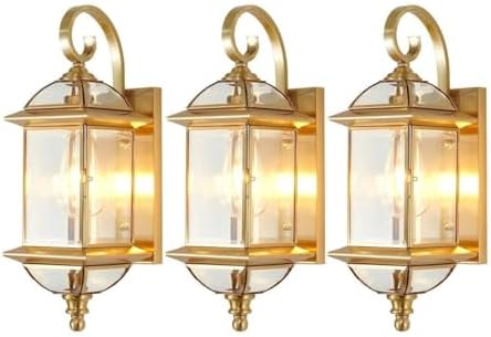 Europese buiten waterdichte glazen bol wandlamp Luxe klassieke Victoriaanse aluminium glazen
