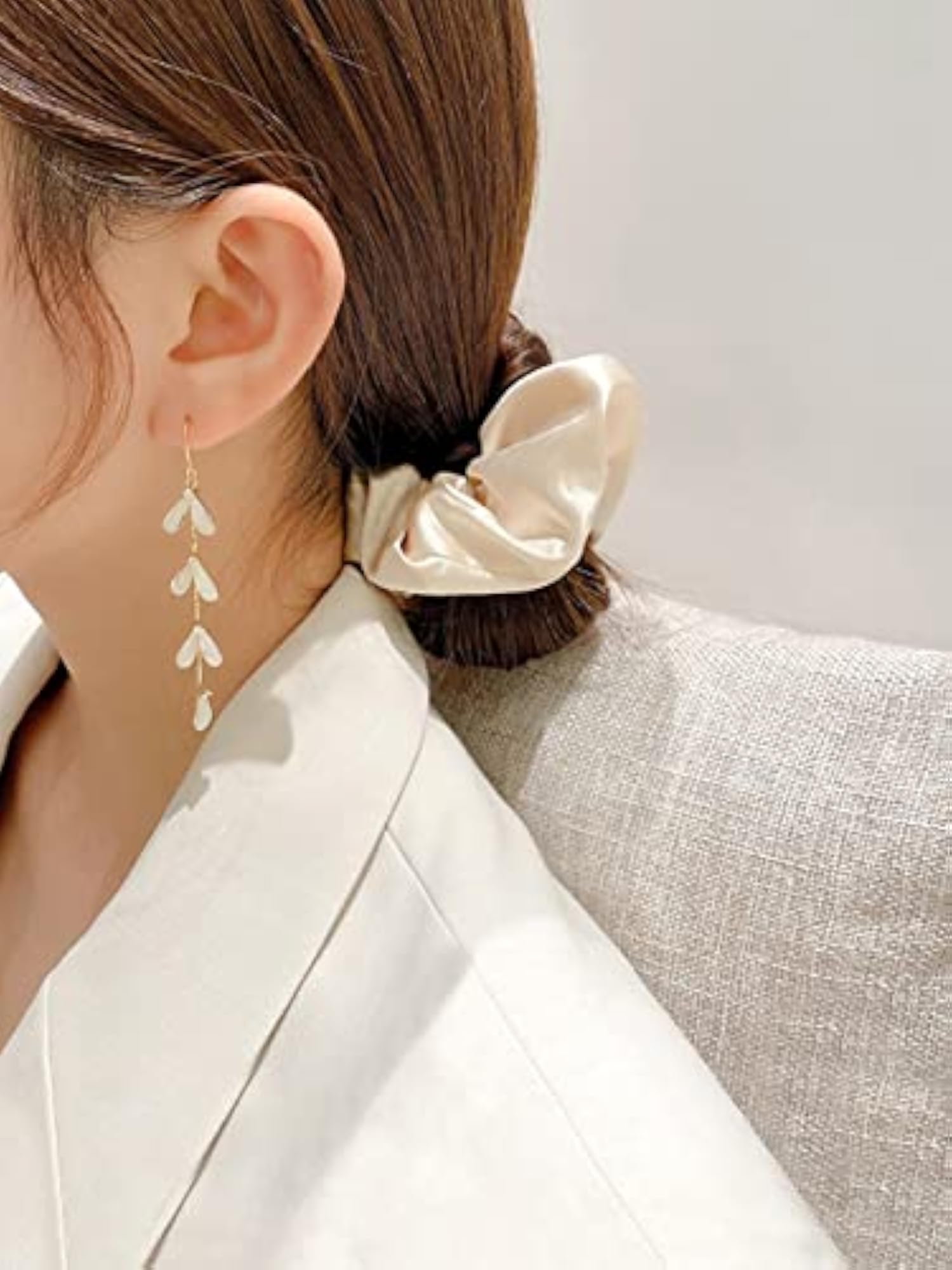 Women's Stone Studded Leaf Drop Dangle Earrings