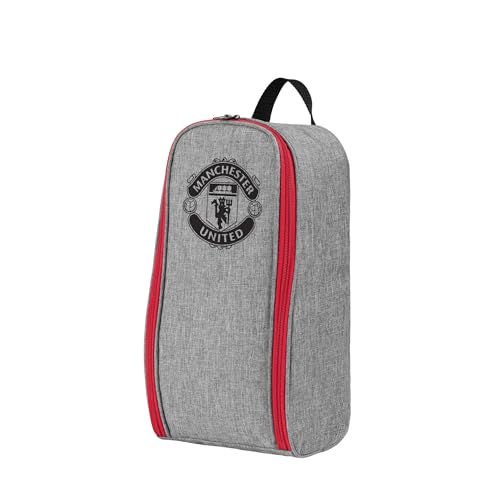 FOCO Offiziell lizenzierte Manchester United FC Graue Mono-Fußballschuhtasche, Manchester United FC, Einheitsgröße, Graues Mono