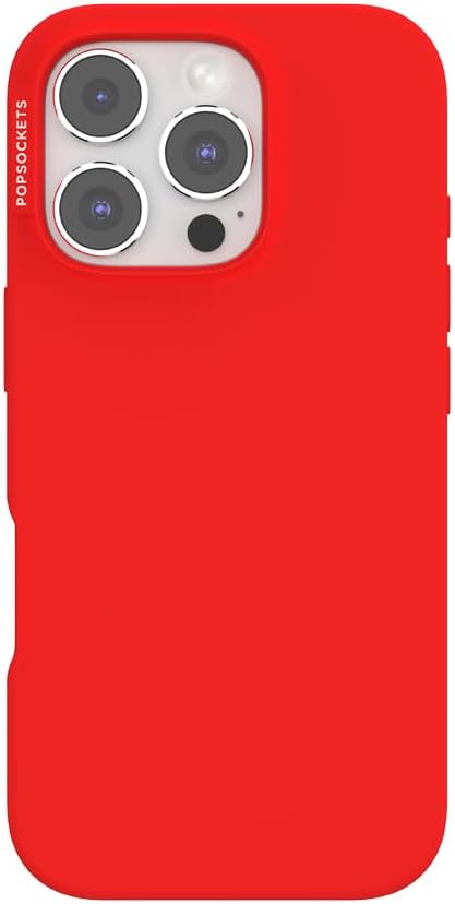 PopSockets iPhone 16 Pro Case Compatible with MagSafe, Phone Case for iPhone 16 Pro, Wireless Charging Compatible, Case Only - Rosso