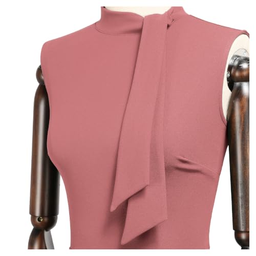 Image of Miusol Women's Retro 1950s Style Half Collar Ruffle Cocktail Pencil Dress