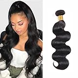 Body Wave Bundle 14 Inch 10A Grade Human Hair Bundles 100% Unprocessed Brazilian Virgin Hair Bundles Double Machin Weft Brazilian Body Wave Bundles(Single Bundle)