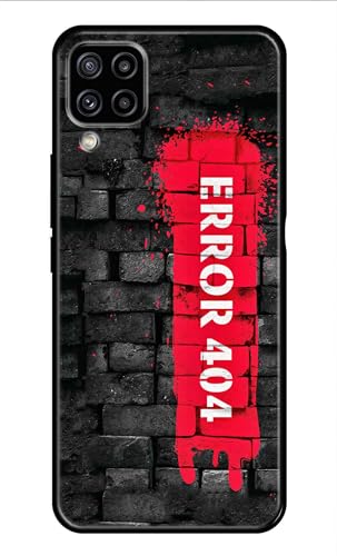 Image of Metal TPU Printed Back Cover for Samsung Galaxy M22 4G (Error 404) 360 Degree Protection | Camera Protection -25092024(AR)