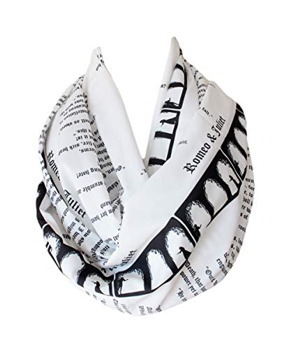 Etwoa Shakespeare Romeo and Juliet Book Infinity Scarf Circle Loop Scarf