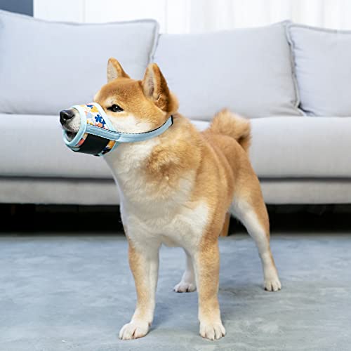 Ohcozzy Dog Muzzle, Soft Nylon Muzzle Anti Biting Barking Chewing For Small Medium Large Dogs With Fashionable Patterned(L,Pink) #TOP5