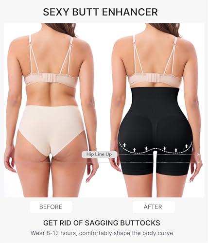 Nebility Tummy Control Shapewear Shorts High Waist Butt Lifting Panties Seamless Body Shaper Thigh Slimmer4