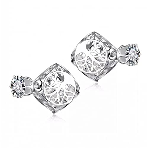 Boucles d'oreilles de goujon en argent sterling AAA puces d'oreilles