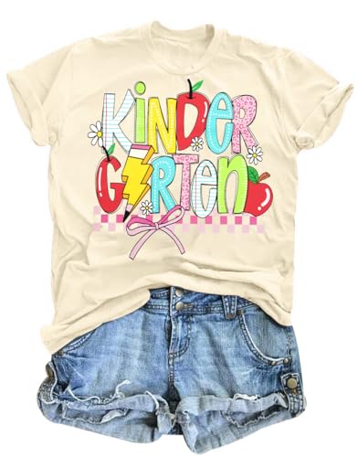 Teacher Shirts for Women: Kindergarten Preschool Teacher Pencil T-Shirt Funny Teacher Graphic Tees Back to School Tshirt