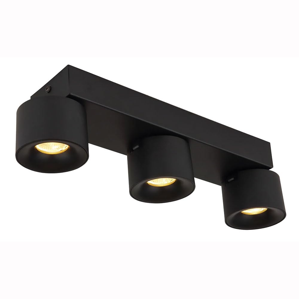 Deckenlampe Spotleuchte Spotleiste LED 3-Flammig schwarz Strahler schwenkbar